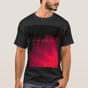 T-shirt Foules noires et rouges Peinture abstraite