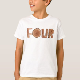 T-shirt Four Boy 4th Birthday 