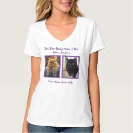 T-shirt Four de la mère du bébé fourrure Personnaliser le 