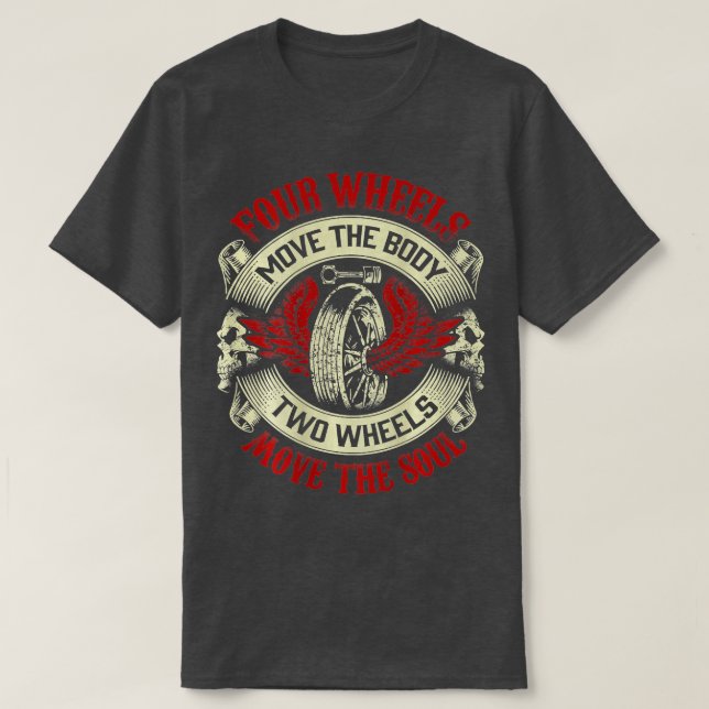 T-shirt Four Move Body wels Move Soul Motorcycle (Design devant)