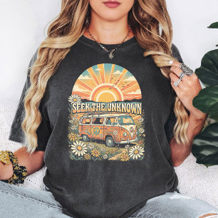 T-shirt Fourgon Hippie Rétro Signe de Paix Art Coucher de 