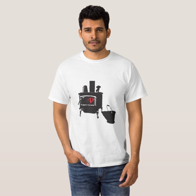 T-shirt Fourneau en bois (Devant entier)