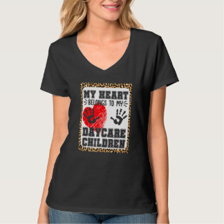 T-shirt Fournisseur de soins pour enfants Coeur garderie e