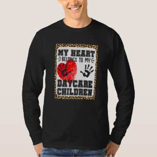 T-shirt Fournisseur de soins pour enfants Coeur garderie e