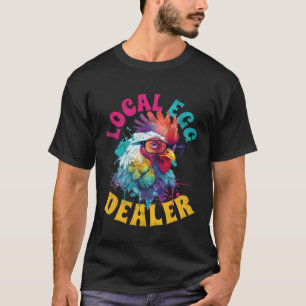 T-shirt Fournisseur d'oeufs local  Poulet portant des lune