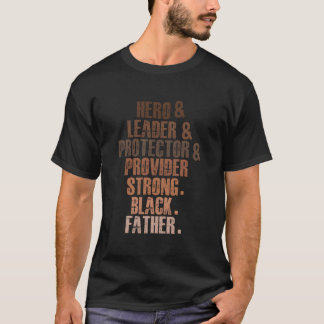 T-shirt Fournisseur Père Noir Fort Héros Leader Protecteur