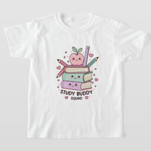 T-shirt Fournitures scolaires de l'équipe d'étude Kawaii
