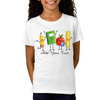 T-Shirt Fournitures scolaires de première année mignonnes 