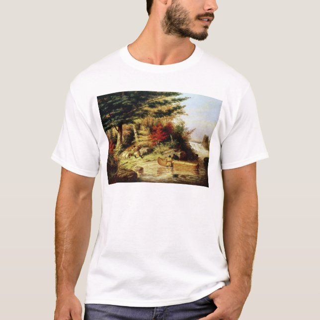 T-shirt Fourrures de transport d'Indiens par le Canadien (Devant)