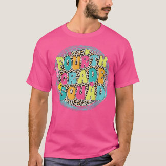 T-shirt Fourth Grade Squad Back To School Leopard Boys Gir