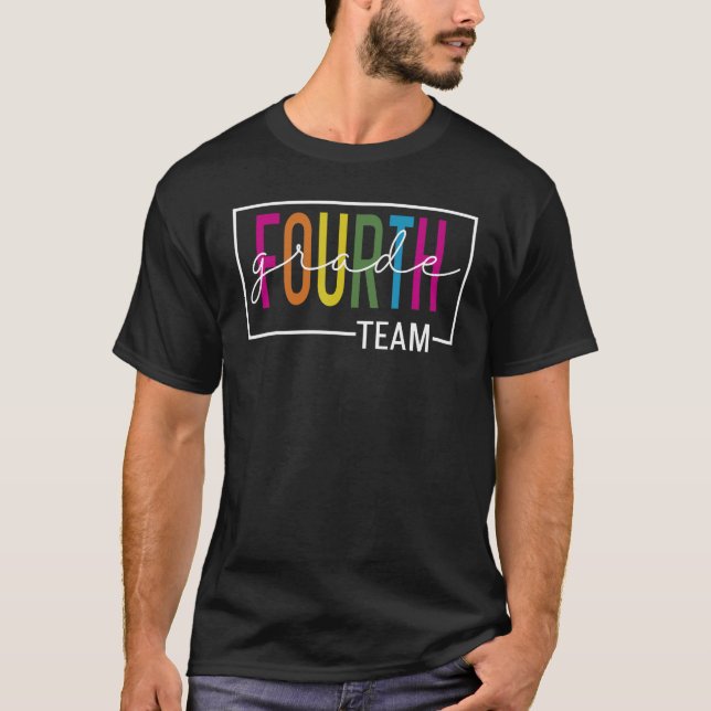 T-shirt Fourth Grade Teacher Team Student Grade Squad back (Devant)