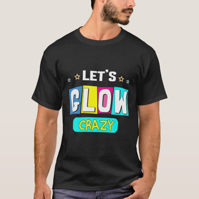 T-shirt Fous Lumineuse Star Arrière-plan Rétro Disco Birth (Devant)