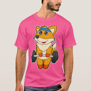 T-shirt Fox À Fitness Avec Barbell