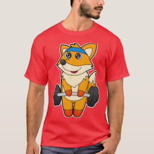 T-shirt Fox à Fitness avec Barbell