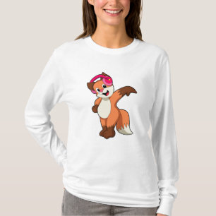 T-shirt Fox à la musique avec casque