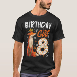 T-shirt Fox Animal 8e anniversaire fille Fox B Jour 8 anné