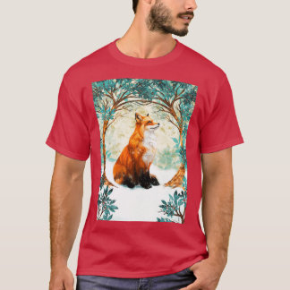 T-shirt Fox Art Winter SKY