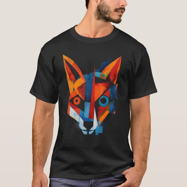 T-shirt Fox Artwork  Animal Fox (Devant)