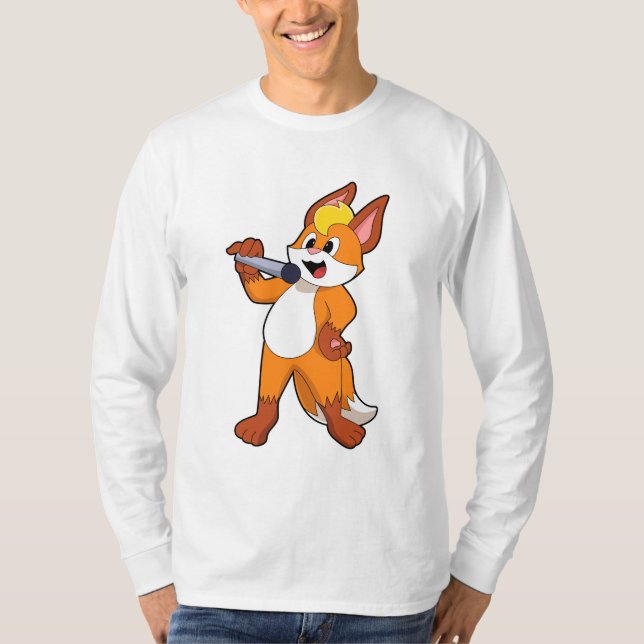 T-shirt Fox as Singer with Microphone (Devant)