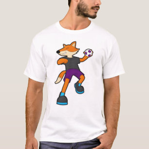 T-shirt Fox at Handball player avec Handball