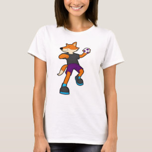T-shirt Fox at Handball player avec Handball