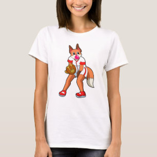 T-shirt Fox au baseball avec gant de baseball