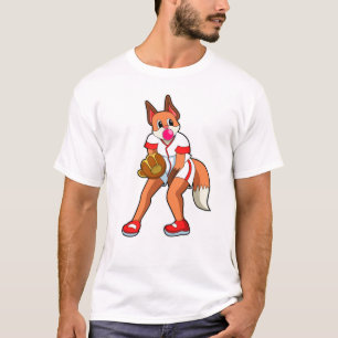 T-shirt Fox au baseball avec gant de baseball