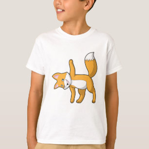T-shirt Fox au Yoga Stretching