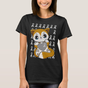 T-shirt Fox Avec Ruban Pour Sensibilisation À La Dyslexie