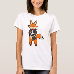 T-shirt Fox comme Magicien avec baguette magique et Casque