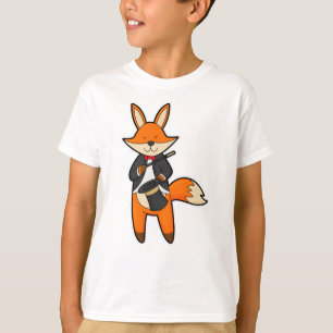 T-shirt Fox comme Magicien avec baguette magique et Casque