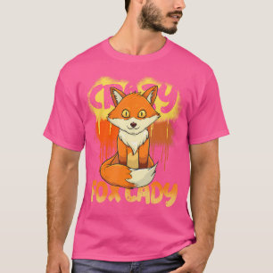 T-shirt Fox Crazy Fox Lady Funny Fox Vêtement Pour Fox Lov