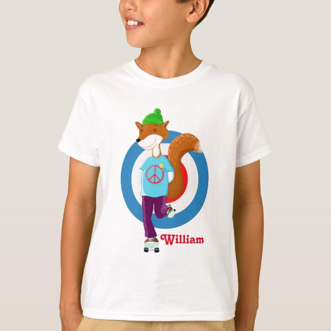 T-shirt Fox de Rollerskating (Devant)