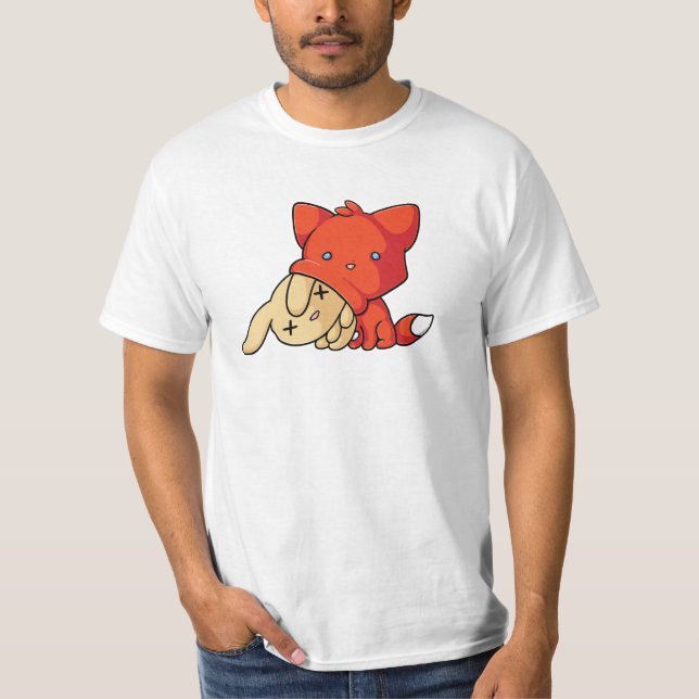 T-shirt Fox de SCHLUP mangeant du lapin (Devant)
