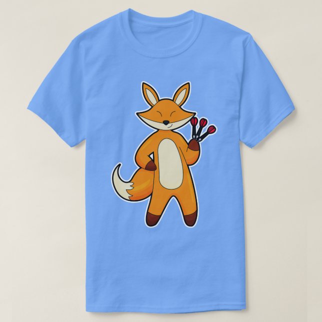 T-shirt Fox en Dart player avec Darts (Design devant)