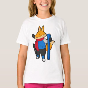 T-shirt Fox en ski avec ski