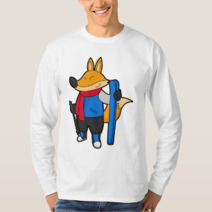 T-shirt Fox en ski avec ski
