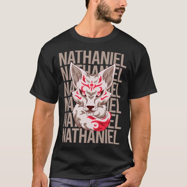 T-shirt Fox Face - Nathaniel Nom (Devant)