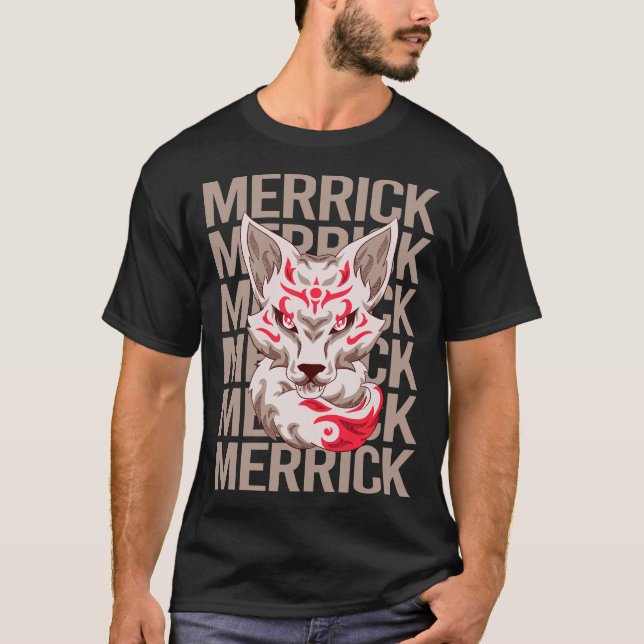 T-shirt Fox Face - Nom de Merrick (Devant)