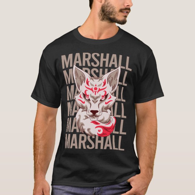 T-shirt Fox Face - Nom Marshall (Devant)