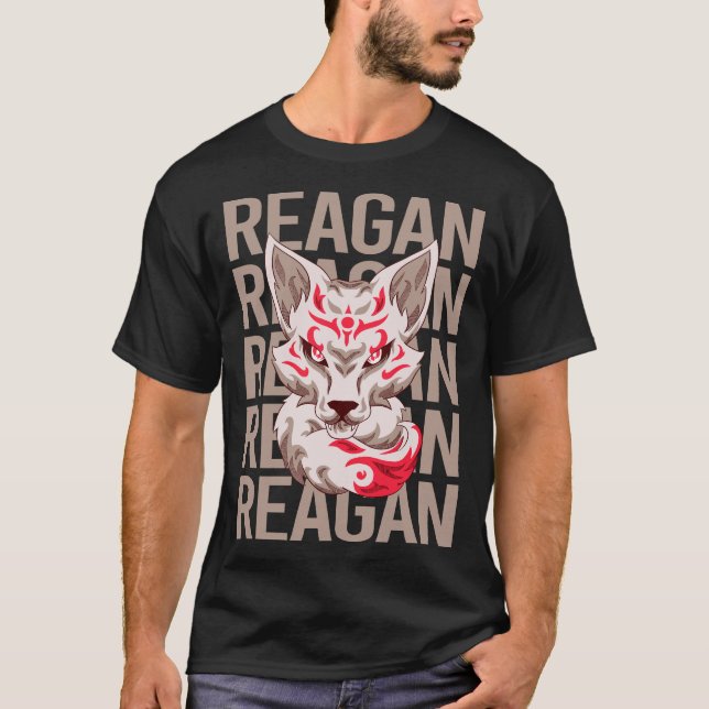 T-shirt Fox Face - Nom Reagan (Devant)