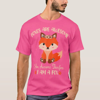 T-shirt Fox Foxes Are Awesome Cute Fox Girls Boys