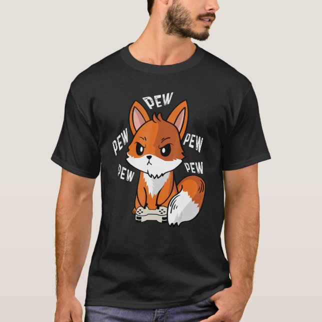 T-shirt Fox Gamer Techie Person (Devant)