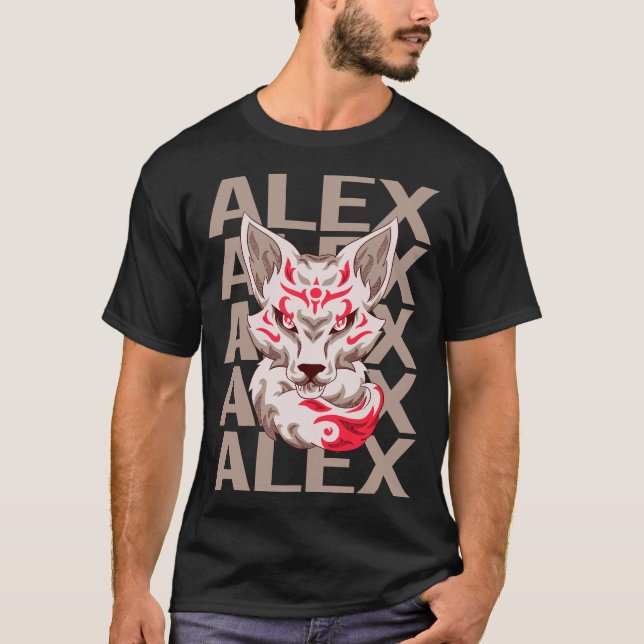 T-shirt Fox Head - Alex Name (Devant)