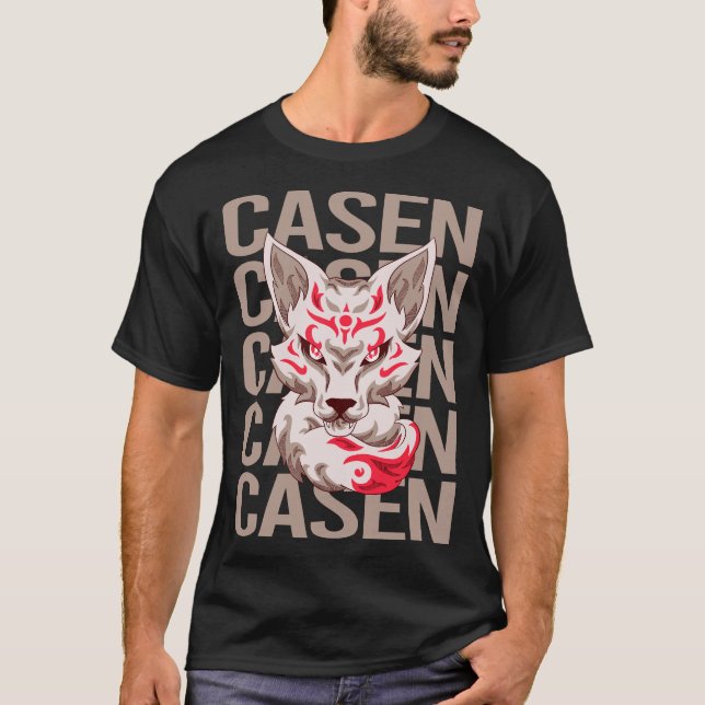 T-shirt Fox Head - Casen Name (Devant)