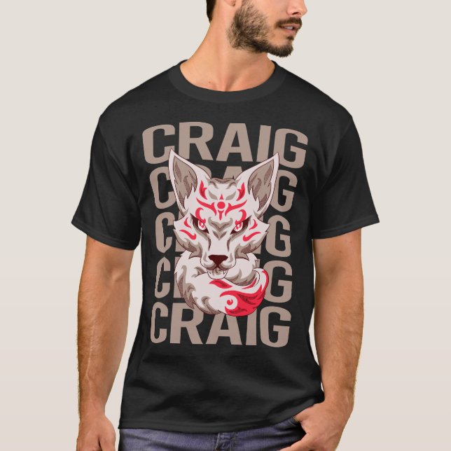 T-shirt Fox Head - Craig Name (Devant)