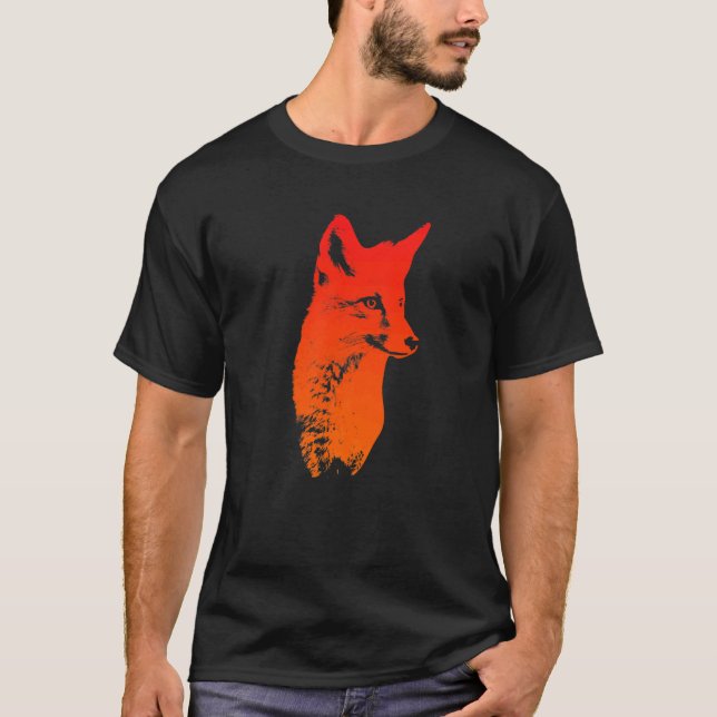 T-shirt Fox head fox fox hunting hunter  1 (Devant)
