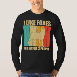 T-shirt Fox J'Aime Les Renards Et Peut-Être 3 Personnes
