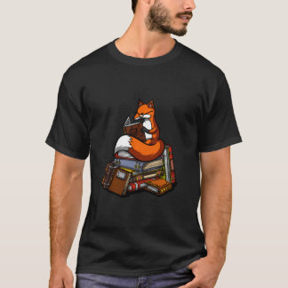 T-shirt Fox Livre Lecture Geek Nerd Funny Librairie Garçon