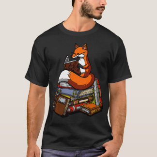 T-shirt Fox Livre Lecture Geek Nerd Funny Librairie Garçon